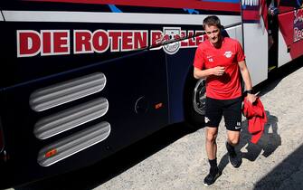 POTSDAM, GERMANY - MAY 24: Head coach Alexander Blessin of RB Leipzig U19 arrives for a training session at Karl-Liebknecht-Stadion on May 24, 2019 in Potsdam, Germany.  (Photo by Ronny Hartmann/Bongarts/Getty Images)