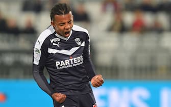 Bordeaux's French defender Jules Kounde reacts during the French L1 football match between Girondins de Bordeaux (FCGB) and En avant de Guingamp (EAG) on February 20, 2019 at the Matmut Atlantique stadium in Bordeaux, southwestern France. (Photo by NICOLAS TUCAT / AFP)        (Photo credit should read NICOLAS TUCAT/AFP via Getty Images)