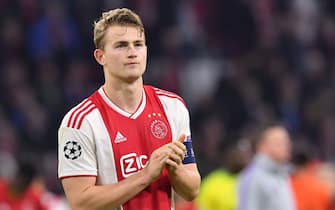Ajax's Dutch defender Matthijs de Ligt reacts after Ajax Amsterdam lost the UEFA Champions League semi-final second leg football match against Tottenham Hotspur at the Johan Cruyff Arena, in Amsterdam, on May 8, 2019. - Tottenham fought back from three goals down on aggregate to stun Ajax 3-2 and set up a Champions League final against Liverpool. (Photo by EMMANUEL DUNAND / AFP)        (Photo credit should read EMMANUEL DUNAND/AFP/Getty Images)