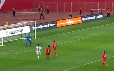 Gran gol di Kvaratskhelia con la Georgia. VIDEO