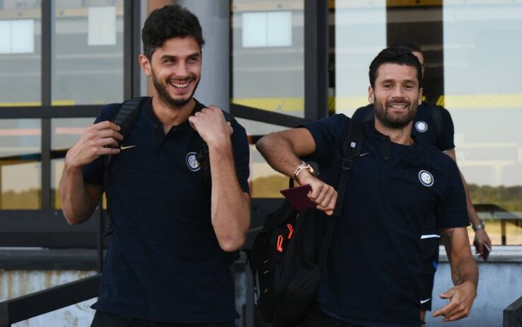 Una foto di Ranocchia e Candreva ai tempi dell'Inter