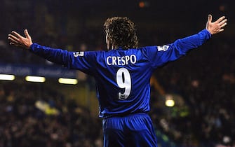 Hernan Crespo celebrates after scoring for Chelsea   (Photo by Rebecca Naden - PA Images/PA Images via Getty Images)