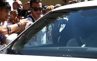 Milano, Lukaku allla sede del CONI per le visite mediche prima della firma del contratto con l'Inter