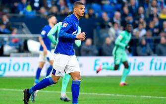 GELSENKIRCHEN, GERMANY - MARCH 07: (BILD ZEITUNG OUT) Malick Thiaw of FC Schalke 04 looks on during the Bundesliga match between FC Schalke 04 and TSG 1899 Hoffenheim at Veltins-Arena on March 7, 2020 in Gelsenkirchen, Germany. (Photo by Ralf Treese/DeFodi Images via Getty Images)
