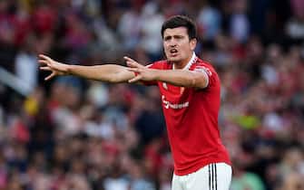 Manchester United's Harry Maguire during the Premier League match at Old Trafford, Manchester. Picture date: Sunday September 4, 2022.
