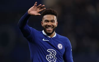 Reece James of Chelsea FC smiles  during  Chelsea FC vs Borussia Dortmund, UEFA Champions League football match in London, United Kingdom, March 07 2023