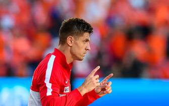 Krzysztof Piatek during the UEFA Nations League League A Group 4 match between Netherlands and Poland at Stadium Feijenoord on June 11, 2022 in Rotterdam, Netherlands. (Photo by Andrachiewicz/PressFocus/SIPA USA) France OUT, Poland OUT