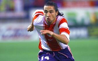 MD43 - 19991220 - MADRID, SPAIN: File picture of 21 October 1999 of Atletico Madrid player JosŽ Mari Romero. The young Spanish talent has joined Italian Serie A giant AC Milan, the Italian club's vice-president Adriano Galliani said on Monday, 20 December, 1999. The 21-year-old striker was snapped up by Milan for a reported 20 million dollars until the end of the 2003/04 season. 
EPA PHOTO/EFE/FILES/KOTE RODRIGO