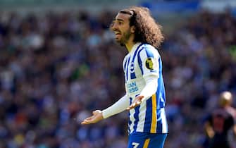 Brighton and Hove Albion's Marc Cucurella during the Premier League match at the AMEX Stadium, Brighton. Picture date: Sunday April 24, 2022.