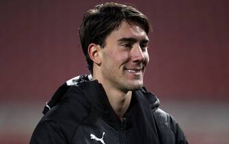 SIPA/01043503/000055 Serbia's Dusan Vlahovic during FIFA World Cup 2022 qualification football match between Serbia and Azerbaijan, in Belgrade, Serbia on October 12, 2021. Serbia won 3-1