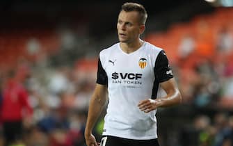 Denis Cheryshev of Valencia CF during the La Liga match between Valencia CF and Deportivo Alaves played at Mestalla Stadium on August 27, 2021 in Valencia, Spain. (Photo by Omar Arnau / PRESSINPHOTO)