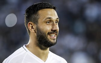 BELGRADE, SERBIA - JULY 25: Jagos Vukovic of Olympiacos smiles prior the UEFA Champions League Qualifying match between FC Partizan and Olympiacos on July 25, 2017 in Belgrade, Serbia. (Photo by Srdjan Stevanovic/Getty Images)