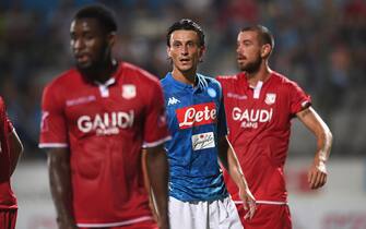 Foto LaPresse/Massimo Paolone 
22/07/2018 Trento (Italia) 
Sport Calcio 
Amichevole SSC Napoli vs Carpi - Campionato italiano di calcio Serie A TIM 2018/2019&#xa0;- Stadio &quot;Briamasco&quot; 
Nella foto: Roberto Inglese (SSC Napoli) osserva 

Photo LaPresse/Massimo Paolone 
July 22, 2018 Trento (Italy)
Sport Soccer
Friendly match SSC Napoli vs Carpi - Italian Football Championship League A TIM 2018/2019 - &quot;Briamasco&quot; stadium
In the pic:&#xa0;Roberto Inglese (SSC Napoli) looks on 