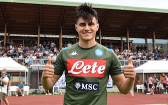 DIMARO, ITALY - JULY 24:   Eljif Elmas during Pre-Season Friendly match between  SSC Napoli and US Cremonese on July 24, 2019 in Dimaro, Italy.  (Photo by SSC NAPOLI/SSC NAPOLI via Getty Images)