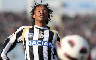 il difensore colombiano dell'udinese juan guillermo cuadrado questo pomeriggio 6 marzo 2011 allo stadio Friuli di Udine.ANSA/STEFANO LANCIA.