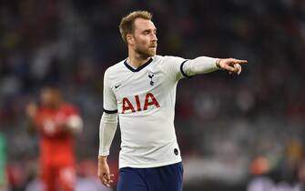 MUNICH, GERMANY - JULY 31: Christian Eriksen of Tottenham Hotspur reacts during the Audi cup 2019 final match between Tottenham Hotspur and Bayern Muenchen at Allianz Arena on July 31, 2019 in Munich, Germany. (Photo by PressFocus/MB Media/Getty Images)
