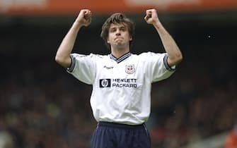 13 Apr 1998:  Nicola Berti of Tottenham celebrates his teams goal during the match betweenTottenham Hotspur and Coventry City in the FA Carling Premiership played at White Hart Lane, London, England. The match was a 1-1 draw. \ Mandatory Credit: Graham Chadwick /Allsport