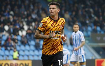 Foto Alessandro Castaldi/LaPresse 12 Novembre 2022 Ferrara, Italia - sport, calcio - Spal vs Benevento - Campionato di calcio Serie BKT 2022/2023 - Stadio Paolo Mazza. Nella foto: Diego Farias (Benevento)

November 12, 2022 Ferrara, Italy - sport, soccer - Spal vs Benevento - Italian Football Championship League BKT 2022/2023 - Paolo Mazza stadium. In the pic: Diego Farias (Benevento)