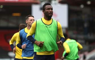 Stoke City's John Obi Mikel warms up prior to the Sky Bet Championship match at the Vitality Stadium, Bournemouth. Picture date: Saturday May 8, 2021. (Photo by Kieran Cleeves/PA Images via Getty Images)
