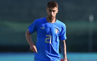 ASCOLI PICENO, ITALY - JUNE 14: Mattia Viti of Italy U21 in action during the UEFA European Under-21 Championship Qualifier Group F match between Italy U21 and Ireland U21 at Stadio Cino e Lillo Del Duca on June 14, 2022 in Ascoli Piceno, Italy.  (Photo by Giuseppe Bellini/Getty Images)