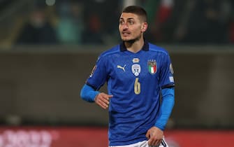 Palermo, Italy, 24th March 2022. Marco Verratti of Italy reacts during the FIFA World Cup 2022 - European Qualifying match at Renzo Barbera Stadium, Palermo. Picture credit should read: Jonathan Moscrop / Sportimage via PA Images