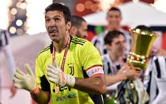 Juventus's Gianluigi Buffon during the Italian TIMVISION CUP FINAL match between Atalanta BC and Juventus at Mapei Stadium - Citta' del Tricolore in Reggio nell'Emilia, Italy, 12 May 2021.ANSA/PAOLO MAGNI