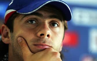 Billerbeck, GERMANY:  Serbia and Montenegro's midfielder Ivan Ergic contemplates a journalist's question during a news conference in Billerbeck, 14 June 2006. The Serbs, who are in Group C at the World Cup, along with the Netherlands, Argentina and Ivory Coast, will play Argentine 16 June in Gelsenkirchen in their second match of the competition.          AFP PHOTO/ DIMITAR DILKOFF   (Photo credit should read DIMITAR DILKOFF/AFP via Getty Images)