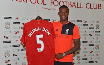 LIVERPOOL, ENGLAND - JULY 22:  (THE SUN OUT, THE SUN ON SUNDAY OUT) Georginio Wijnaldum of Liverpool after signing his contract at Melwood Training Ground on July 22, 2016 in Liverpool, England.  (Photo by John Powell/Liverpool FC via Getty Images)