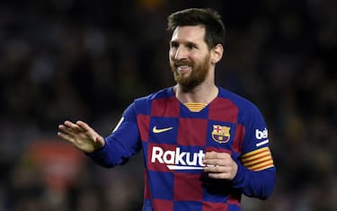 Lionel Messi of FC Barcelona  during the match FC Barcelona v Levante UD, of LaLiga, 2019/2020 season, date 22. Camp Nou Stadium. Barcelona, Spain, 02 Feb 2020