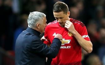 Manchester United manager Jose Mourinho (left) and Nemanja Matic (right)  Manchester United v Newcastle United - Premier League - Old Trafford 06-10-2018 . (Photo by  Richard Sellers/PA Images via Getty Images)