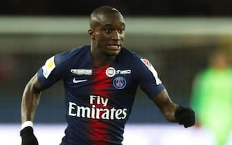 epa07648240 (FILE) - Moussa Diaby of Paris Saint-Germain in action during the French League Cup quarter final match between Paris Saint-Germain (PSG) and EA Guingamp in Paris, France, 09 January 2019 (re-issued 14 June 2019). German Bundesliga soccer club Bayer Leverkusen have signed French winger Moussa Diaby from French side Paris Saint-Germain for a transfer fee of 15 million euro, reports stated on 14 June 2019.  EPA/IAN LANGSDON *** Local Caption *** 54884529
