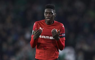 SEVILLE, SPAIN - FEBRUARY 21: Ismaila Sarr of Stade Rennais looks on during the UEFA Europa League Round of 32 Second Leg match between Real Betis v Stade Rennais at Estadio Benito Villamarin on February 21, 2019 in Seville, Spain. (Photo by Quality Sport Images/Getty Images)
