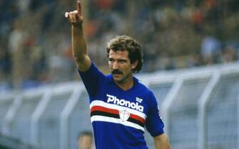 GENOA, ITALY - AUGUST 03: Sampdoria player Graeme Souness pictured reacting during a match against Ascoli in Serie A match circa August 1984 in Genoa, Italy. (Photo by Trevor Jones/Allsport/Getty Images/Hulton Archive)