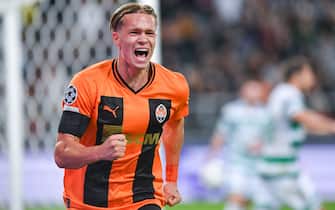 Mykhailo Mudryk during the UEFA Champions League group F match between Shakhtar Donetsk and Celtic FC at The Marshall Jozef Pilsudski's Municipal Stadium of Legia Warsaw on September 14, 2022 in Warsaw, Poland. (Photo by PressFocus/Sipa USA)France OUT, Poland OUT