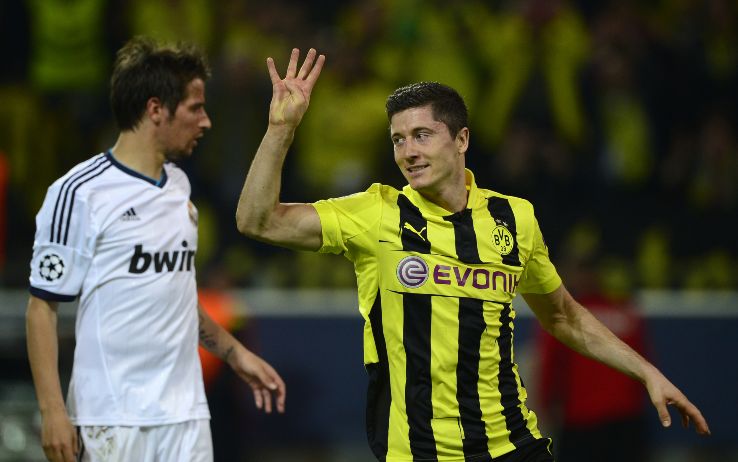 Lewandowski e il poker in Dortmund-Real della semifinale 2013 Lewandowski e il poker in Dortmund-Real della semifinale 2013