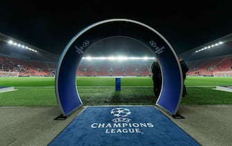 1177755220 PRAGUE, CZECH REPUBLIC - OCTOBER 23: general view inside the stadium prior to the UEFA Champions League group F match between Slavia Praha and FC Barcelona at Eden Stadium on October 23, 2019 in Prague, Czech Republic. (Photo by TF-Images/Getty Images)