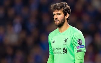 GENK, BELGIUM - OCTOBER 23: goalkeeper Alisson of FC Liverpool looks on during the UEFA Champions League group E match between KRC Genk and Liverpool FC at Luminus Arena on October 23, 2019 in Genk, Belgium. (Photo by TF-Images/Getty Images)