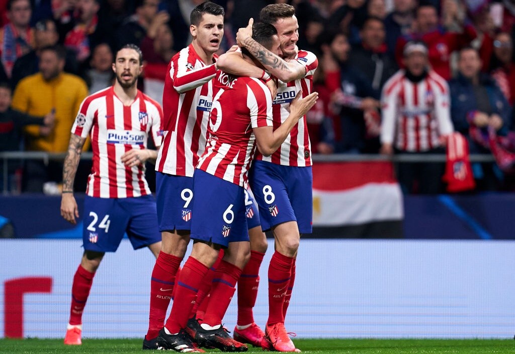 La festa dell'Atletico Madrid per la vittoria sul Liverpool