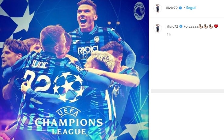 Atalanta Psg Ilicic Su Instagram Carica I Compagni Sky Sport