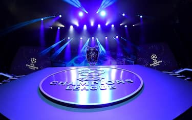 epa07802152 Picture shows the Champions League trophy during the UEFA Champions League 2019-20 Group Stage draw in Monaco, 29 August 2019.  EPA/ALEXANDRE DIMOU