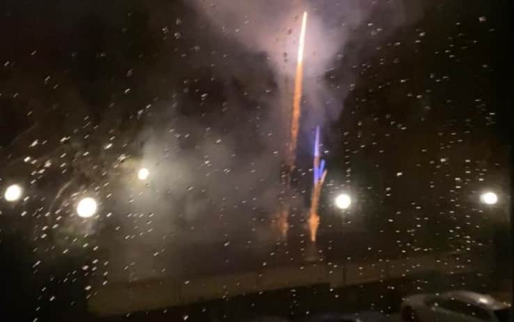 I fuochi d'artificio sparati dagli ultras tedeschi