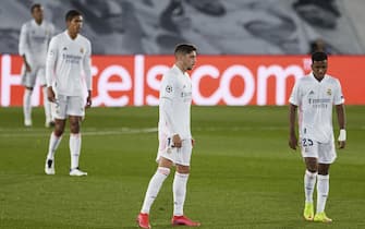 Real Madrid vs Shakhtar Donetsk - UEFA Champions League 2020/202 Federico Valverde of Real Madrid during the Champions League match, group B, between Real Madrid and Shakhtar Donetsk played at Alfredo Di Stefano Stadium on October 21, 2020 in Madrid, Spain. (Photo by Ruben Albarrán/PRESSINPHOTO)