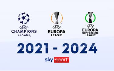 Champions, Europa e Conference su Sky nel 2021-24