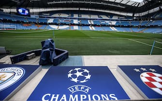 (FILE) BRITAIN SOCCER MANCHESTER CITY epa08543027 (FILE) - General view of the Etihad Stadium before the UEFA Champions League soccer match between Manchester City and GNK Dinamo Zagreb in Manchester, Britain, 01 October 2019 (reissued 13 July 2020). The international Court of Arbitration for Sport (CAS) on 13 July 2020 lifted the two-year Champions League ban for English Premier League side Manchester City. Manchester City was banned by the UEFA from the Champions League for the two seasons for having broken financial fair play rules. EPA/NIGEL RODDIS *** Local Caption *** 55513171