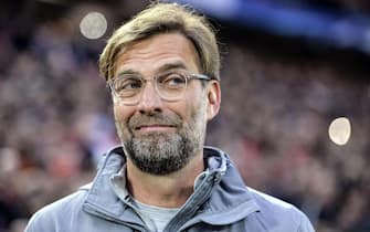 epaselect epa06689930 Liverpool's manager Juergen Klopp ahead of the UEFA Champions League semi final, first leg soccer match between Liverpool FC and AS Roma at Anfield, Liverpool, Britain, 24 April 2018.  EPA/PETER POWELL