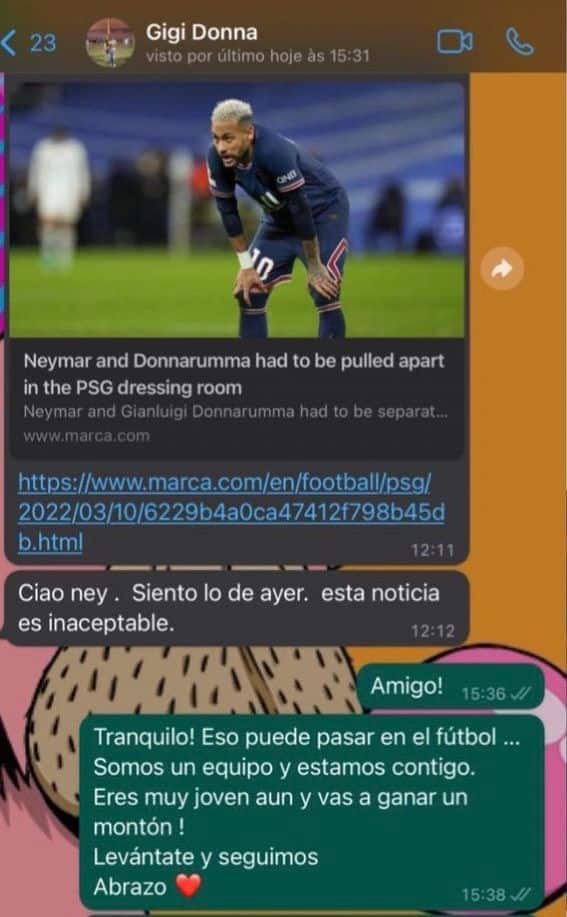 Chat Neymar-Donnarumma