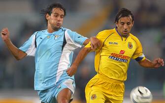 © Marco Rosi \ LaPresse
21- 10 - 2004 Roma
sport - calcio
coppa uefa   Lazio - Villarreal
Simone Inzaghi e Quique Alvarez