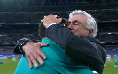 Ancelotti, 5^ finale e abbraccio al figlio. VIDEO