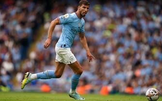 Manchester City's Ruben Dias during the Premier League match at the Etihad Stadium, Manchester. Picture date: Saturday August 27, 2022.