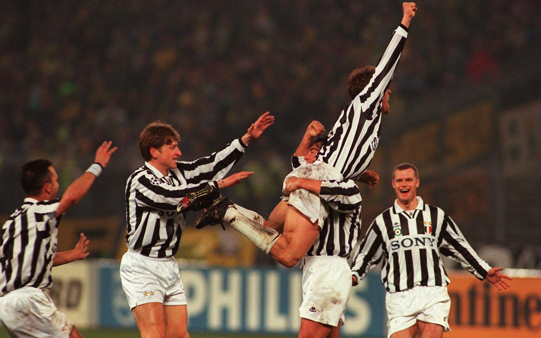 Juventus Maglia Jersey JUVENTUS FINALE CHAMPIONS 1996 DEL PIERO RAVANELLI VIALLI SOUSA 
